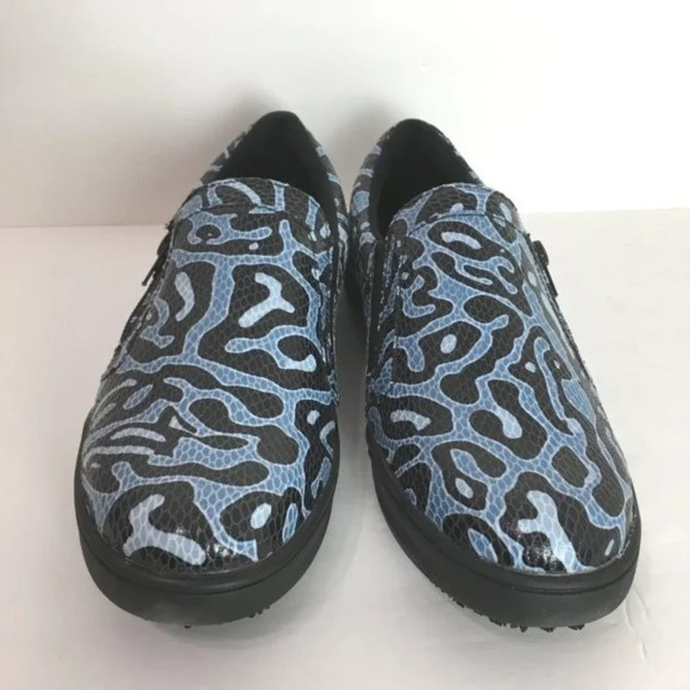 Spring Step Professional Size 9 Ispie Winwood Black Blue‎ Snake Print Shoes